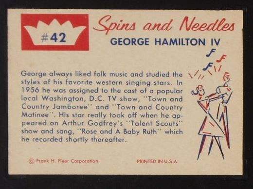 1960 Fleer Spins and Needles